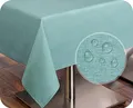 Produktbild: Tischdecke Tischläufer Leinen Struktur, abwischbar schmutzabweisend, Baumwolle, Farbe und Größe wählbar (Tischdecke eckig 110x140 cm, Aquamarin)
