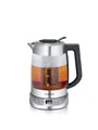 Produktbild: SEVERIN Glas Tee- & Wasserkocher Deluxe, Teekocher mit einstellbarer Temperatur & Ziehzeit, mit 5 Teeprogrammen & Warmhaltefunktion, max. 1,7 L Wasser, 3000 W, Edelstahl, WK 3480