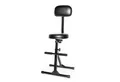 Produktbild: MUSIC STORE Gitarrenständer, (Stage Stool Zusammenfaltbarer Bühnenhocker Gepolsterte Rückenlehne Gummierte Fußauflage Verstellbare Höhe 50-80cm Stahl-Konstruktion 5kg Gewicht, Zubehör, Ständer), Bühnenhocker, zusammenfaltbar, gepolsterte Rückenlehne