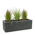 Produktbild: Pflanzwerk® Pflanzkübel TUB Anthrazit 27x80x30cm XXL – Rechteckig – Großer Kunststoff Garten Blumenkübel für außen und innen - Frostsicher - UV-Schutz - 2 Jahre Garantie