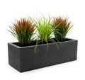 Produktbild: Pflanzwerk® Pflanzkübel Premium Kunststoff Blumenkübel Frostsicher mit Lotus-Effekt - GARANTIE, 2. Jahre Garantie - Frostsicher - Wurzelschutz - Nachhaltig - Eckig -