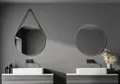 Produktbild: Talos Wandspiegel, dekorativer runder Spiegel mit Aluminiumrahmen, Ø 80 cm