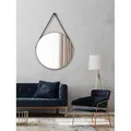 Produktbild: Talos Copper Style Spiegel - Rund, 80 Cm - Runder Wandspiegel In Kupfer - Badspiegel Rund Mit Hochwertigen Aluminiumrahmen - Dekospiegel - Badezimmerspiegel Mit Trendigem Aufhängeband