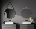 Produktbild: Talos Dekorativer runder Wandspiegel in Kupfer matt 80 cm