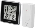 Produktbild: Hama EWS Intro - Schwarz - Silber - Innen-Thermometer - Außen-Thermometer - Thermometer - 0 - 50 °C - 32 - 122 °F - -20 - 60 °C (00186301)