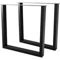 Produktbild: Metalopro - Tischbeine Eta Lite – Schwarze Metallbeine In Rechteckiger Form Im Minimalistischen Industrial-stil Für Moderne Ess- Und Arbeitstische