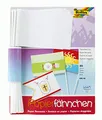 Produktbild: folia 2371 - Papierfähnchen, DIN A6, Stablänge 30 cm, 20 Stück, weiß - zum bemalen, bekleben und verzieren