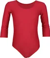 Produktbild: Aquarti Mädchen Body 3/4 Arm Ballett Trikot, Farbe: Rot, Größe: 152