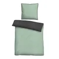 Produktbild: Biberna Melange Flanell-Wendebettwäsche 0840500-428, Größe 135x200 cm, mint