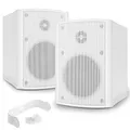 Produktbild: Power Dynamics BGO40 - Lautsprecher Boxen - 2er Set - 100 Watt - 2-Wege In- und Outdoor Wandlautsprecher für die Festmontage an Wand und Decke - Boxen Set für Zuhause, Gastro, Bars - Weiß
