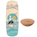 Produktbild: F2 Set Balance Board Pill 86x30cm mit Kork Halbkugel - Gleichgewichts Trainer für Kinder und Erwachsene, Surf Balance Board Zubehör für Yoga, Faszien, Koordination & Fitnesstraining