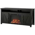 Produktbild: loft24 Kaminumbauschrank Farmington Sideboard mit Elektrokamin im Landhausstil schwarz 151 cm x 75 cm x 40 cm