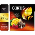 Produktbild: CURTIS MANGO AND BERRIES | Schwarzer Tee mit Orangenschalen- und Mango- und Himbeer-Aroma | 20 Pyramiden Beutel