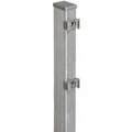 Produktbild: Vierkant-Zaunpfosten für Doppelstabmattenzaun  6 cm x 4 cm x 200 cm Verzinkt