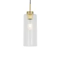 Produktbild: Qazqa - Art Deco Art-Deco-Hängelampe I Pendellampe I Pendelleuchte Gold I Messing mit Glas - Laura I Wohnzimmer I Schlafzimmer - Rund I Länglich - LED geeignet E27