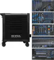 Produktbild: SW-Stahl Z3201 Profi Werkstattwagen TT802 schwarz I 8 Schubladen I 5 Schubladen gefüllt I 434 teilig I Werkstatt Rollwagen mit Werkzeug bestückt I Twin-Lock I Werkstattwagen kit I voll ausgestattet