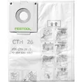 Produktbild: Festool Staubsaugerbeutel Filtersack FIS-CTH 26/3, für Nass-Trockensauger CTH 26, 3 Stück