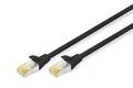 Produktbild: DIGITUS LAN Kabel Cat 6A – 10 m – S/FTP Geschirmt – Schwarz