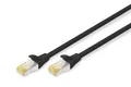 Produktbild: Digitus Patch-Kabel RJ-45 (M) zu RJ-45 (M) 10m Kupfer S/FTP Cat 6a schwarz