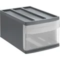 Produktbild: Rotho Schubladenbox 1114308853, Systemix M, A4, 1 Fach, Kunststoff, transparent / anthrazit