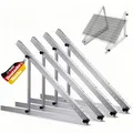Produktbild: Solarmodul Halterung 114cm,Solarmodule Montageset Aufständerung 0°- 90°,Photovoltaik Halterungen, für 100W-600W Flachdach Wandmontage Photovoltaik Balkon ((2 Paar ) 45 Zoll Solarmodul Halterung)