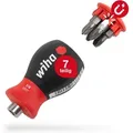 Produktbild: Wiha - Schraubendreher Stubby mit Bit Magazin magnetisch (33740) i Schlitz, Kreuzschlitz i mit 6 Bits, 1/4'