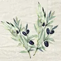 Produktbild: IHR Ideal Home Range - Papierservietten OLIO DI OLIVA linen 20 St. Cocktail-Servietten 25 cm x 25 cm