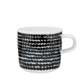 Produktbild: Marimekko - Oiva/Siirtolapuutarha - Kaffeetasse - Weiß/Schwarz/Räsymatto - Ø7,5xH7cm - 2 dl