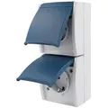 Produktbild: BUSCH-JAEGER Steckdose 2f grbl/gn mt ocean AP Klappd IP44 - Blau/Weiß