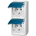 Produktbild: Le Sanitaire - Busch-jaeger Aufputz Doppelsteckdose Ocean, Senkrecht, 20-02 Ew-53 Busch-jaeger