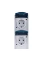 Produktbild: Busch-Jaeger 20-02 EW-53 SCHUKO® Steckdose, 2-fach grau/blaugrün