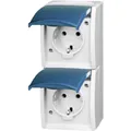Produktbild: Busch-Jaeger 20-02 EW-53  Feuchtraum-Schalterprogramm  Doppelsteckdose Ocean ...