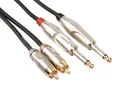 Produktbild: HQ-Power PROFESSIONELLES AUDIOKABEL, 2 x CINCH-STECKER AUF 2 x 6.35mm-MONO-KL...