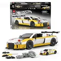 Produktbild: Mattel Brick Shop Hot Wheels Elite Serie Bauset, ’15 Audi R8 LMS mit 820 Teilen, realistischen Details und individuellen Aufklebern, erwachsene Sammler und Kinder ab 10 Jahren, JFT18