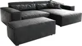 Produktbild: DELIFE Eckcouch Sirpio XL Lederimitat Vintage Anthrazit 270x170 Recamiere variabel Hocker