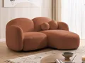Produktbild: S-Style Möbel Ecksofa Nuvola aus Bouclé-Stoff mit abgerundetem Design und hohem Sitzkomfort, mit Wellenfederung