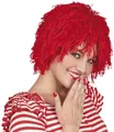 Produktbild: Boland 86204 - Perücke Fuzz, Unisex, Clown, Kobolt, mittellange Zottelmähne, rote Haare, Kostüm, Karneval, Mottoparty
