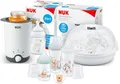 Produktbild: NUK Perfect Match Babyflaschenset Winnie Puuh, Thermo 3in1 Flaschenwärmer & Micro Express Plus Mikrowellen-Sterilisator im praktischen Vorteilsset | Auftauen, Erwärmen, Warmhalten & Sterilisieren