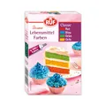 Produktbild: RUF Lebensmittel-Farben Classic, 4 XXL Tuben in Rot, Blau, Grün, Gelb, zum Färben von Teigen, Rainbow Cake, Fondant und Cremes, farbintensiv, 4 x 20g
