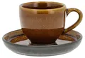 Produktbild: BITZ Espressotasse mit Untertasse Dia 5,5 x 5 cm 7 cl Amber/Schwarz