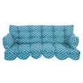 Produktbild: PATIO Hollywoodschaukel Auflage 170x50 cm Bora Sitzpolster Rückenlehne 2 Seitenkissen Befestigungsschnüre Volant vorne 1 Set