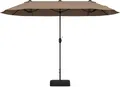 Produktbild: COSTWAY Doppelsonnenschirm 400x200cm mit Ständer und Kurbel, Gartenschirm UPF 50+, Marktschirm XXL
