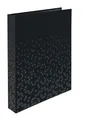 Produktbild: HERMA Ringbücher A4 Schwarz Set, 12 Stück, schmal, 4 Ringe, 46 mm breit, Ringordner mit veredeltem Dreieck Muster und Softtouch Oberfläche, Hardcover Ordner für Fotohüllen Prospekthüllen Sammelhüllen