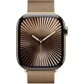 Produktbild: APPLE Watch Series 10 GPS + Cellular 46mm Gold Titanium Case with Gold Milanese Loop - M/L