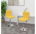 Produktbild: vidaXL Esszimmerstuhl, Esszimmerstühle 2 Stk. Drehbar Gelb Stoff