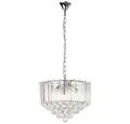 Produktbild: GLOBO LIGHTING Kronleuchter, Leuchtmittel nicht inklusive, Kristall Hänge Leuchte Chrom Pendel Luster Decken Lampe Wohn Zimmer
