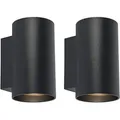 Produktbild: Set aus 2 modernen Wandleuchten schwarz rund - Sandy