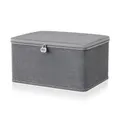 Produktbild: YZROHYI VerschließBare Box AbschließBar 30 x20 x14 cm,Faltboxen Mit Deckel,Aufbewahrungsbox Mit Schloss,Stoffbox,Stoffkisten,Abschliessbare Box,Kleideraufbewahrung Boxs für Kleidung