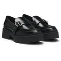 Produktbild: HUGO Kris_NewLoafer Loafer Schlupfschuh, Slipper, robuste Sohle, mit Zierspange schwarz 38 EU