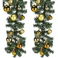 Produktbild: Mojawo - Tannengirlande 810 cm mit 100 led + 60 Kugeln gold-MLK067W-TA+2xMYW99830-gold